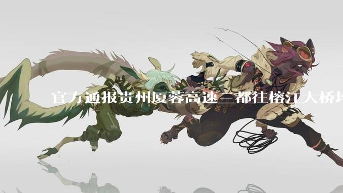 官方通报贵州厦蓉高速三都往榕江大桥垮塌，因持续强降雨诱发山体滑坡导致，目前情况如何？