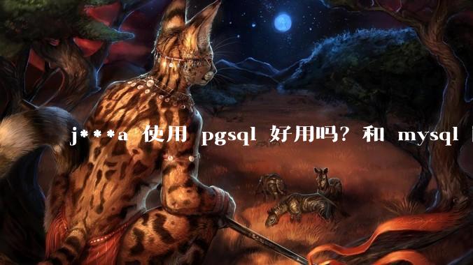 j***a 使用 pgsql 好用吗？和 mysql 区别大吗？