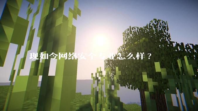 现如今网络安全专业怎么样?