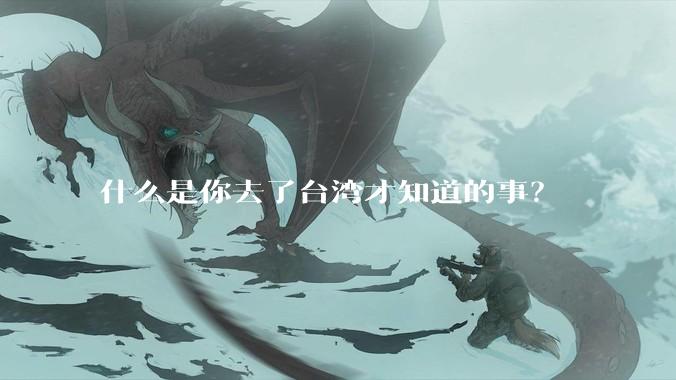 什么是你去了台湾才知道的事？