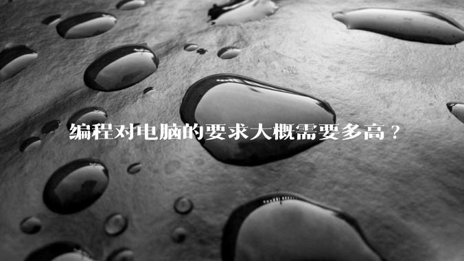 编程对电脑的要求大概需要多高?